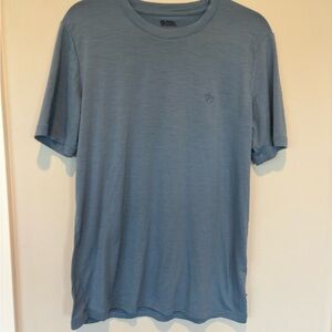 Fjallraven Wool Blend Sky Blue Short Sleeve Shirt